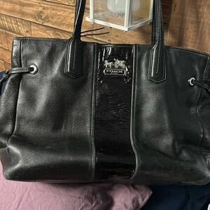 Coach leather tote bag